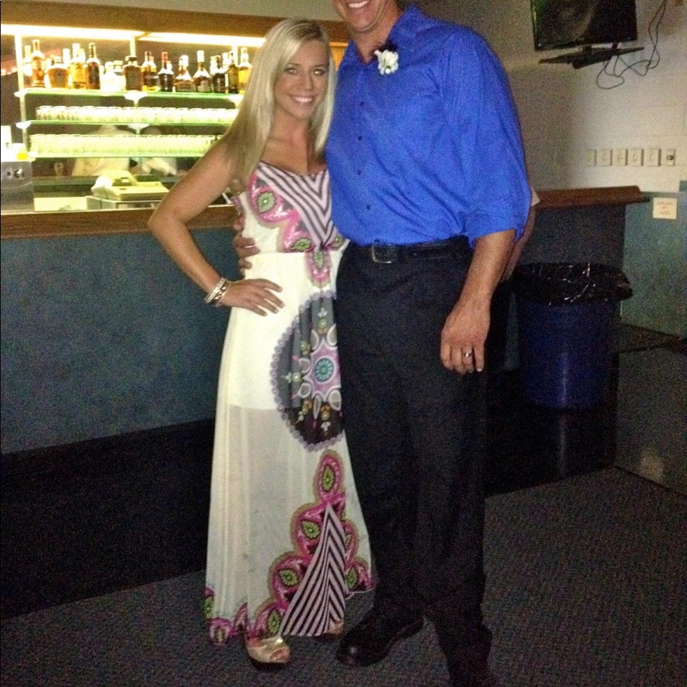 Lila Boutique Sheer Bottom Maxi Dress